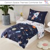 PERFEMET Twin Comforter Set 4 Piece Kids Space Rockets Comforter