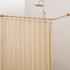 Gold Corner Shower Curtain Rod, [39"-69"] x [55"-85"] Adjustable L
