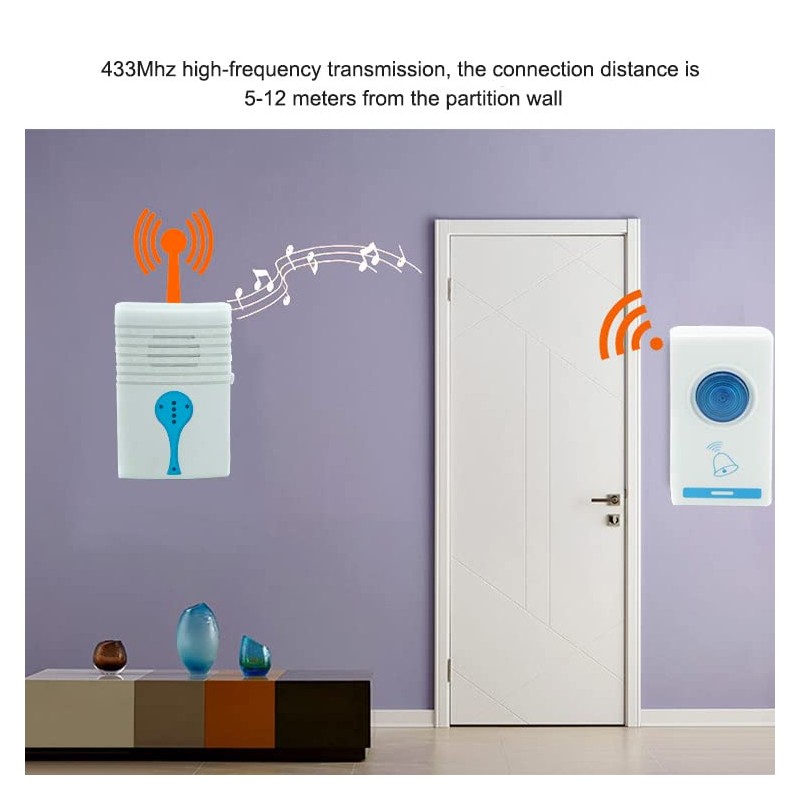 Wireless Door Bell DOORBELL Digital Cordless Portable 36 Chime 100M