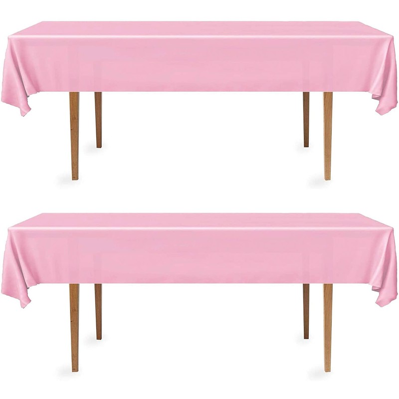 DecorRack 2 Rectangular Tablecloths BPA-Free Plastic, 54 x 108 inch,