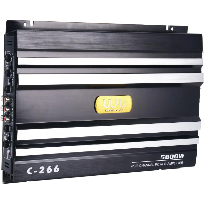 YaeCCC 4 Channel 5800W Car Truck Amplifier Stereo Audio Speaker