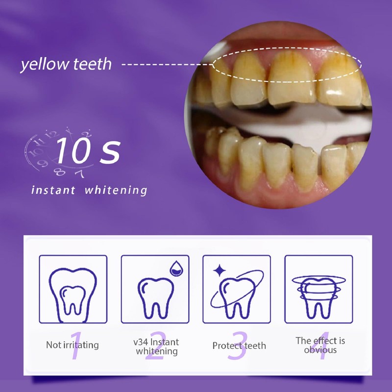 Purple Teeth Whitening Toothpaste，äußerliche Anwendung