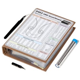 SMD 0402 Resistencias, condensadores, transistores y componentes electrónicos Surtido SMT Book - 9655 piezas