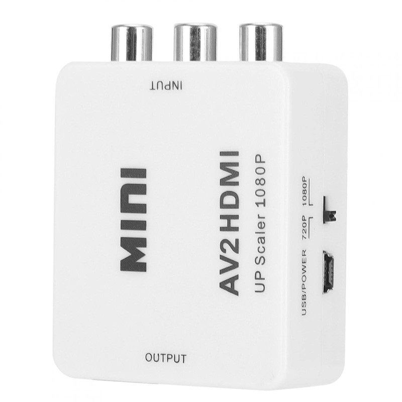 Video Audio Adapter, Flexible RCA to HDMI Converter HD for
