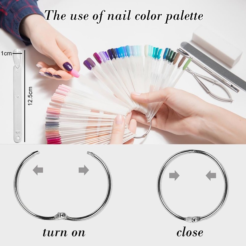 Nail Art Tips Ring Stick, Nail Display with Ring, Nail