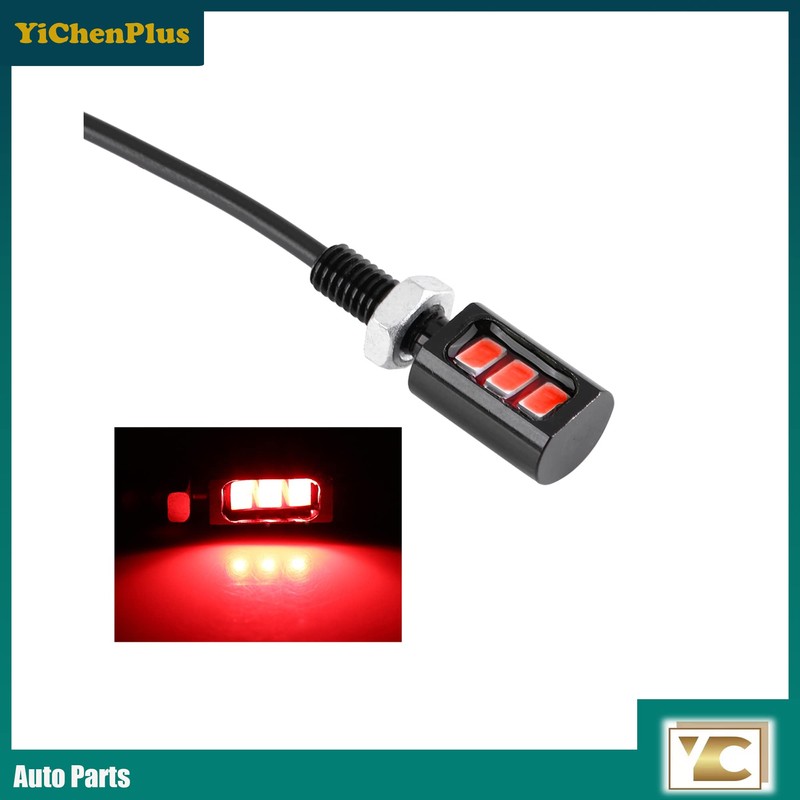Motorcycle Number Plate Light,2x 12V Universal Car Motorcycle License Number