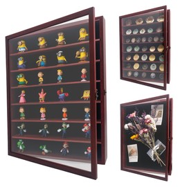 FramePro Shadow Box Frame Display Case 16x20 with Removable Shelves, Deep Memory Box Trinket Knick Knack Shelf Cabinet for Collector, Keepsake Coins Military Medals Wedding Flowers Cherry