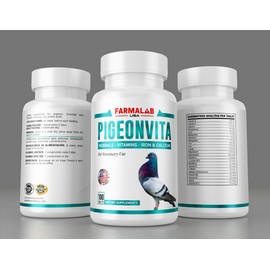 FARMALAB VITAMINA COMPLETA PARA PALOMAS PIGEONVITA VITAMINS 100 TABS FOR DOVES PIGEONS
