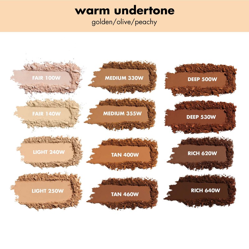 e.l.f. Camo Powder Foundation, Lightweight, Primer-Infused Buildable and Long-Lasting Medium-to-Full