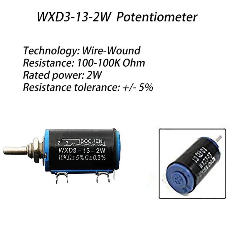 WXD3-13-2W Precision Multi-Turn Potentiometer 1K 2.2K 3.3K 4.7K 10K 22K