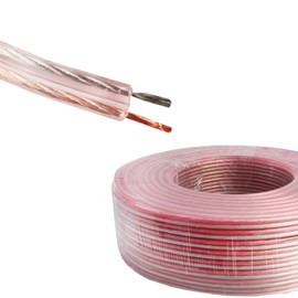 Speaker Wire OFC Oxygen-Free Copper Audio Cable 10 12 14 16 18 AWG Low Signal Loss for Car/Home Audio Sound Equipment (14 AWG - 6M)