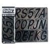 Whipline Solid Black/Chrome 3" Alpha-Numeric Registration Identification Numbers Stickers Decals