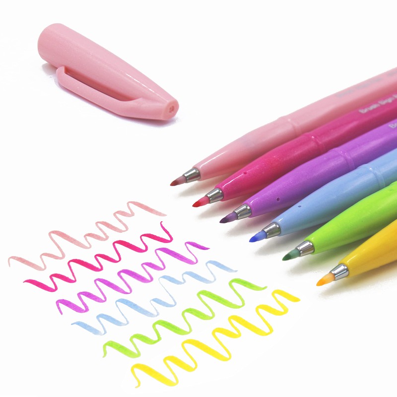 Pentel Brush Sign Pen SES15C - Brush Nib - Fibre