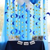 Patelai Glitter Star Moon Garland Banner Decor, 130 Feet Star