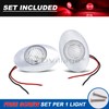 Ledvillage 3 Inch Oval Clear Lens Red LED Side Marker