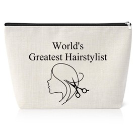 Hair Stylist Gifts Cosmetic Bag Appreciation Gift for Hairdresser Hair Barber Hairdresser Gift for Women Inspirational Hairstylist Gift Friendship Gift for Her Christmas Birthday Gift Makeup Bag