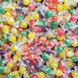 Candy Retailer Wrapped Sour Fruit Balls Hard Candy 1 Lb