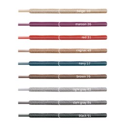 Kaps Round Thin, Waxed, 2mm, High Quality, 100% Cotton Shoelaces for Leisure and Fashion Shoes Made in Europe - 1 Pair - Available in Many Unusual Colours and Lengths - Black -