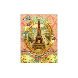 Punch Studio 1 X Die-Cut Window Pocket Note Pad - Eiffel Tower 59669