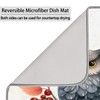 Twigs Berries Owls Dish Drying Mat for Kitchen Counter Reversible