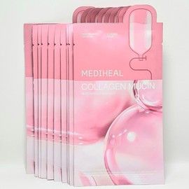 Mediheal Collagen Mucin Essence Mask Pack 20ml x 10 Collagen Mask Pack Skin Moisturizing Wrinkle Improvement / 메디힐 콜라겐 뮤신 에센스 마스크팩 20ml x 10개 콜라겐마스크팩 피부보습 주름개선