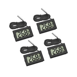 YFFSFDC Digital LCD Thermometer Thermometer -50℃~110℃ with Probe for Reptile Terrarium Fish Tank Refrigerator Aquarium Water Temperature Control Aquarium Thermometer (Set of 4)