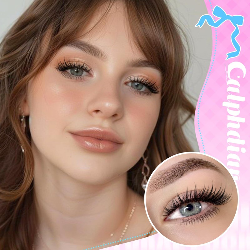 calphdair Natural Lash Clusters with Bottom Lashes DIY Wispy Cluster