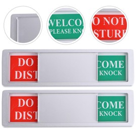 2pcs Do Not Disturb Door Sign Privacy Door Sign Please Knock Sign Home Office Restroom Conference Magnetic Slider Door Indicator