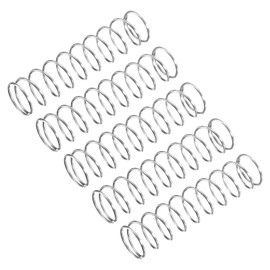 QUARKZMAN Compression Spring 304 Stainless Steel 12 mm AD 0.8 mm Wire Size 50 mm Free Length Silver Tone Pack of 5