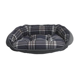 Bowsers Crescent Bed, Medium, Greystone Tartan