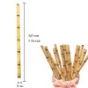 Bamboo Straws for Drinking, 100 Pack Disposable Yellow Bamboo Pattern