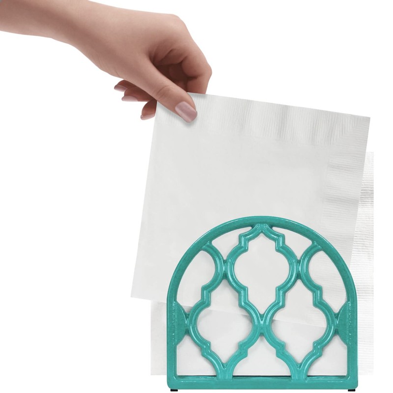 Blue Donuts Cast Iron Classic Napkin Holder - Turquoise