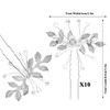 RechicGu 10 Pieces Wedding Head Hair Piece Leaf Flower Faux