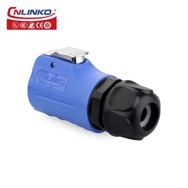 CNLINKO LP-20 Industrial Waterproof Connector IP68 Round Connector Quick Plug Aviation Connector Quick Release Pin with Protectors Connector M20 Flange Socket (3 Pin)