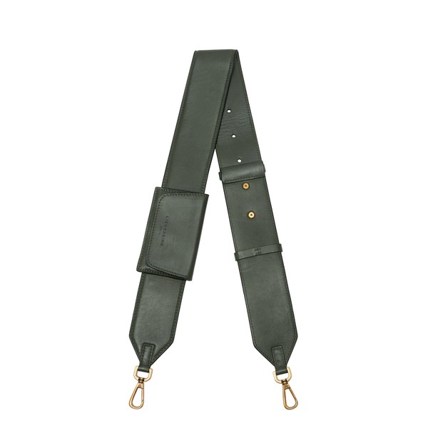 407-Shoulder Straps long -SMALL ACCESSOIRES SHEEP NATURAL-cypress green