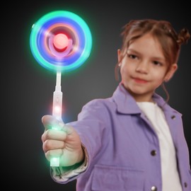 Fun Central LED Windmill Spinner – Light-Up Magic Wand Toy with Multicolor Flashing Lights for Kids