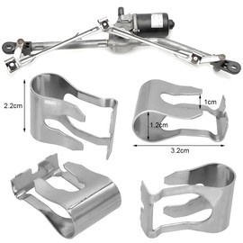 JNNJ 10Pcs Windscreen Wiper Linkage Clip, Wiper Linkage Repair Clips, Windshield Connecting Rod Repair Fixing Clip for Car Wiper Motor Linkage Rods Arms, Car Repair Accessories