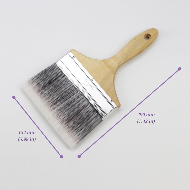 Antrader 6-Inch Wide Soft Tip Bristle Paint Brush Set of