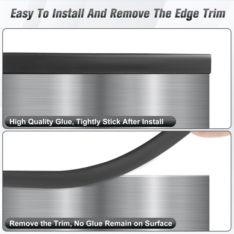 Edge Trim, 1/8" Rubber Edge Trim, Flexible Self Adhesive U