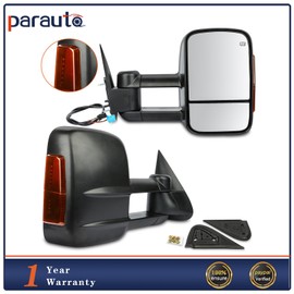 Parautostore Tow Mirrors For 2003-2007 Chevy Silverado Sierra 1500 Power Heated Turn Signal
