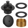 GZJoSum Brass Bathtub Drain Kit,Matte Black Lift and Turn Tub