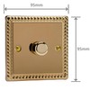 Varilight Single Matrix Dimmer Kit - Classic Georgian Brass With