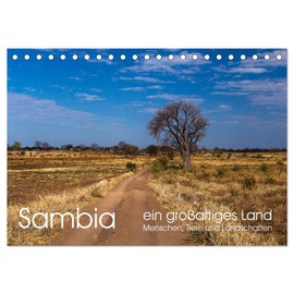 Zambia - A Great Country (Desk Calendar 2025 DIN A5 Landscape), CALVENDO Monthly Calendar