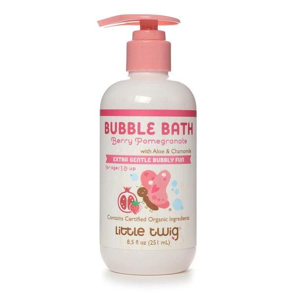 Little Twig Bubble Bath, Natural Plant Derived Formula, Berry Pomegranate, 8.5 fl oz.