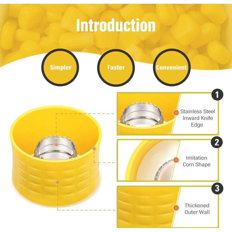 Effortless Plastic Corn Stripper - Durable Corn Cob Peeler with