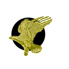 B14 Eagle CHROME GOLD COLOURED English Pewter on an Air Freshener fits on a Vent Clip Kit Decoration