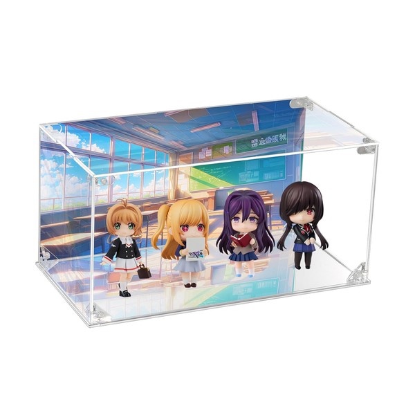 CHILLCASE UV Printed Background Acrylic Display Case with Mirror Base