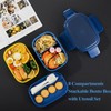 Miraclekoo Large Capacity Bento Box Adult Lunch Box,3 Layers Stackable