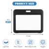 HonGien 3PCS ID Badge Holder with Double-Sided Windows Pass Holder