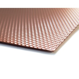 Counter Top Protector/Hot Pad, Metal Heat Resistant Mat, Non-Slip Rubber Backing - Copper Color (14 x 17)